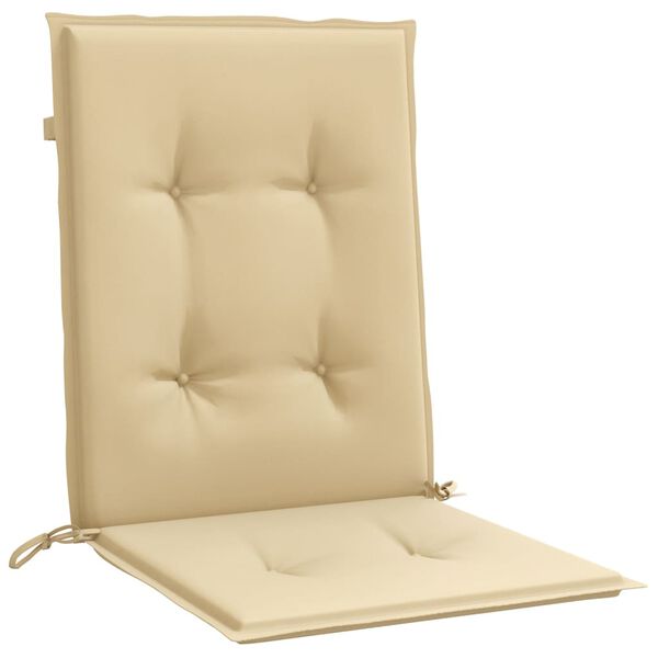 vidaXL Lowback Chair Cushion Set of 6 Melange beige 100% polyester