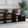vidaXL Nesting Coffee Table Black Engineered wood and metal Compact
