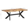 vidaXL Dining Table Honey Solid Acacia Wood Large Industrial