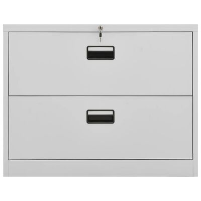 vidaXL Filing Cabinet Light Gray 35.4"x18.1"x28.5" Steel