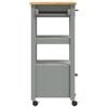 vidaXL Kitchen Trolley MONZA 18.9"x15.7"x34.8" Solid Wood Pine
