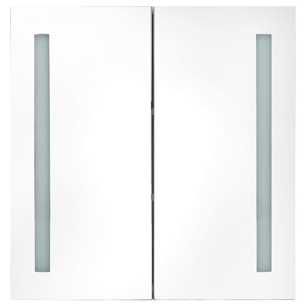 vidaXL Bathroom Cabinet Anthracite MDF with melamine finish, glass Medium