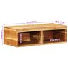 vidaXL Wall-mounted TV Cabinet Acacia wood finish Solid Acacia wood
