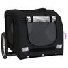 vidaXL Pet Bike Trailer Black Oxford fabric, Iron, PVC Small