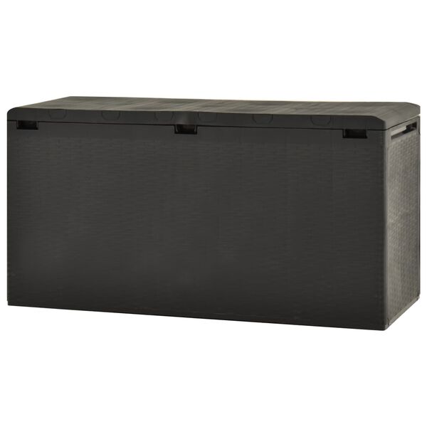 vidaXL Storage Box Anthracite Polypropylene 44.9 x 18.5 x 23.6 in