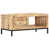 vidaXL Coffee Table Brown Solid mango wood 34.6 in x 19.7 in Rectangular