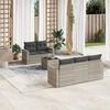 vidaXL Garden Sofa Set Set of 6 Light Grey, Dark Grey
