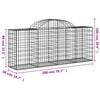 vidaXL Gabion Basket Set of 11 Silver Galvanized Iron Large