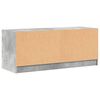 vidaXL TV Cabinet Concrete Grey Engineered Wood, Glass