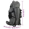 vidaXL Hiking Backpack Gray 21.1 galOxford Fabric