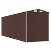 vidaXL Garden Shed Dark Brown Galvanized Steel Large Garden Shed