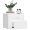 vidaXL Wall-mounted Bedside Cabinet White Engineered wood