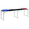 vidaXL Beer Pong Table Black Aluminum Large Foldable Beer Pong Table