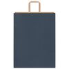 vidaXL Paper Bags 250 pcs with Handles Blue 12.6x4.7x16.5"