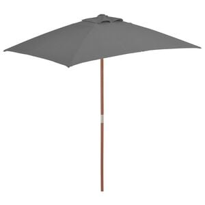 vidaXL Garden Parasol Anthracite Polyester, Laminated bamboo, Hardwood