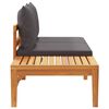 vidaXL Garden Bench Dark Grey, Natural Wood