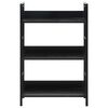 vidaXL Shelf Cabinet Black Engineered wood, Steel Medium Bookshelf