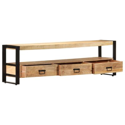 vidaXL TV Stand 59.1"x11.8"x17.7" Solid Wood Mango