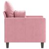 vidaXL Sofa Chair Pink Velvet, Metal, Textilene, Foam Single