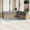 vidaXL Garden Sofa Set Beige