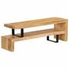 vidaXL TV Stand Natural Mango Wood Solid Mango Wood, Wrought Iron Medium