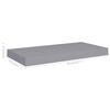vidaXL Wall Shelf Set of 4 Gray Honeycomb MDF, Metal Medium