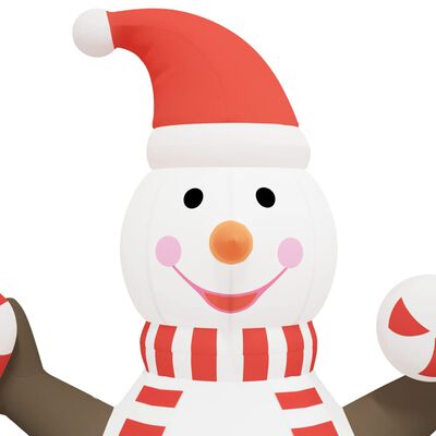 vidaXL Christmas Inflatable Snowman with LEDs 248"
