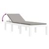 vidaXL Garden Lounge Set White, Grey Polypropylene, Polyester Medium