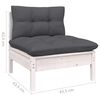 vidaXL Garden Lounge Set White, Anthracite