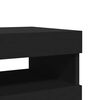 vidaXL TV Cabinet Set of 2 Black Engineered Wood Medium Lights