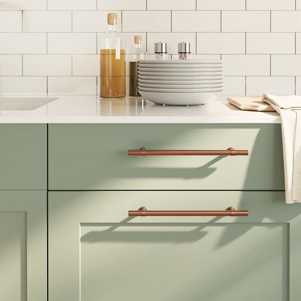 vidaXL Cabinet Handle Set of 5 Bronze Stainless Steel Standard Durable