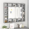 vidaXL Mirror Cabinet Gray Sonoma Engineered wood, Glass Medium Mirror