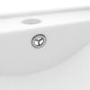 vidaXL Luxury Basin with Faucet Hole Matt White 23.6x18.1" Ceramic