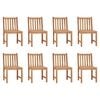 vidaXL Patio Chairs 8 pcs with Cushions Solid Teak Wood