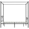 vidaXL Bed Frame Gray Metal 63 x 79 in Bed Frame Rectangular