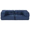vidaXL Modular Sofa 3 pcs Indigo 55.12 x 27.56 x 14.17 in Fabric