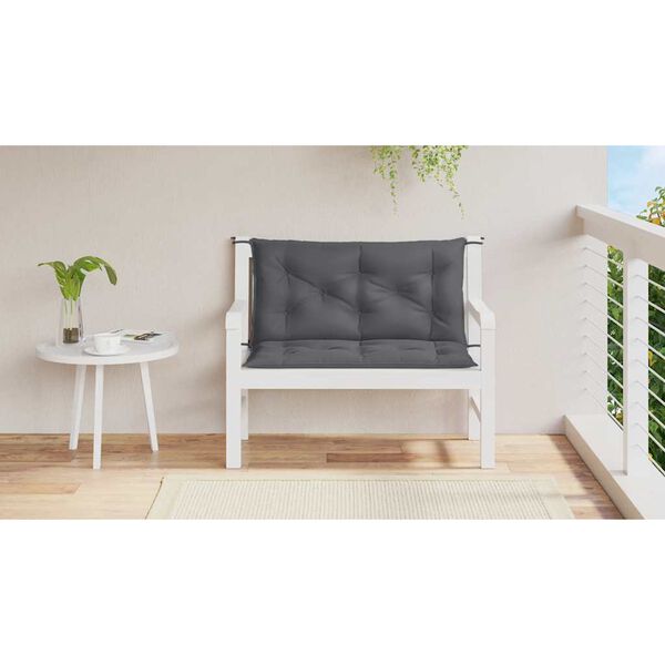 vidaXL Garden Bench Cushion Set of 2 Anthracite