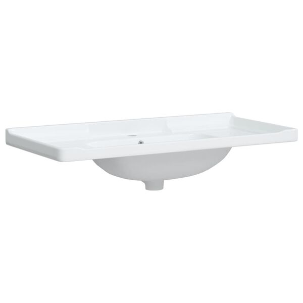 vidaXL Bathroom Sink White 28.0x18.9x7.7" Rectangular Ceramic