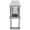 vidaXL 2-Tier Work Table Overshelf 47.2"x11.8"x25.6" Stainless Steel