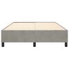 vidaXL Bed Frame Light Grey Velvet, Plywood, Engineered wood Queen