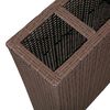 vidaXL Raised Bed Brown Poly rattan, plastic Medium Raised Bed