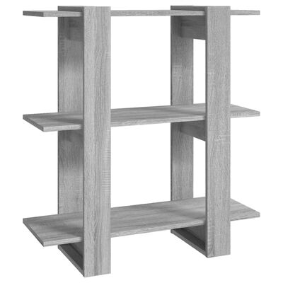 vidaXL Book Cabinet/Room Divider Gray Sonoma 31.5"x11.8"x34.3"