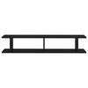 vidaXL Wall Shelf Set of 2 Black Engineered wood Wall Shelf