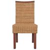 vidaXL Dining Chairs 6 pcs Brown Natural Rattan