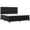 vidaXL LED Box Spring Bed with Mattress Black 78.74 x 78.74 in Fabric