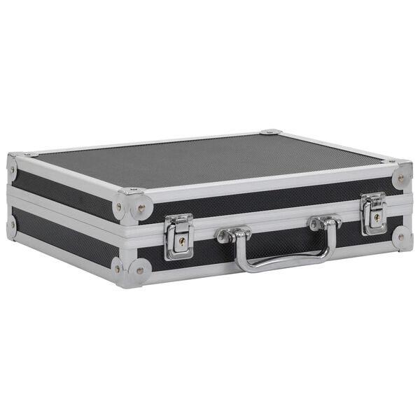 vidaXL Gun Case Aluminum ABS Black