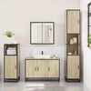 vidaXL Bathroom Furniture Set Sonoma Oak Engineered wood, metal, glass