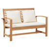 vidaXL Garden Bench Natural 110 x 64 x 76.5 cm Solid teak wood