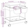 vidaXL Storage Trolley 2-Tier Transparent 14.6x11.0x17.1" Acrylic