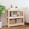 vidaXL Console Table Natural wood Solid pine wood 31.5x15.7x29.1 in